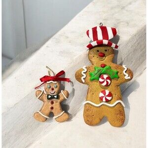Gingerbread Men's CandyLand Frosted Cookie Christmas Decorative Ornament